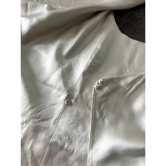 EUC Alexander Wang 100% Silk Asymmetrical Draped Blouse Vest Top Tie Back Size 6 - Picture 9 of 15